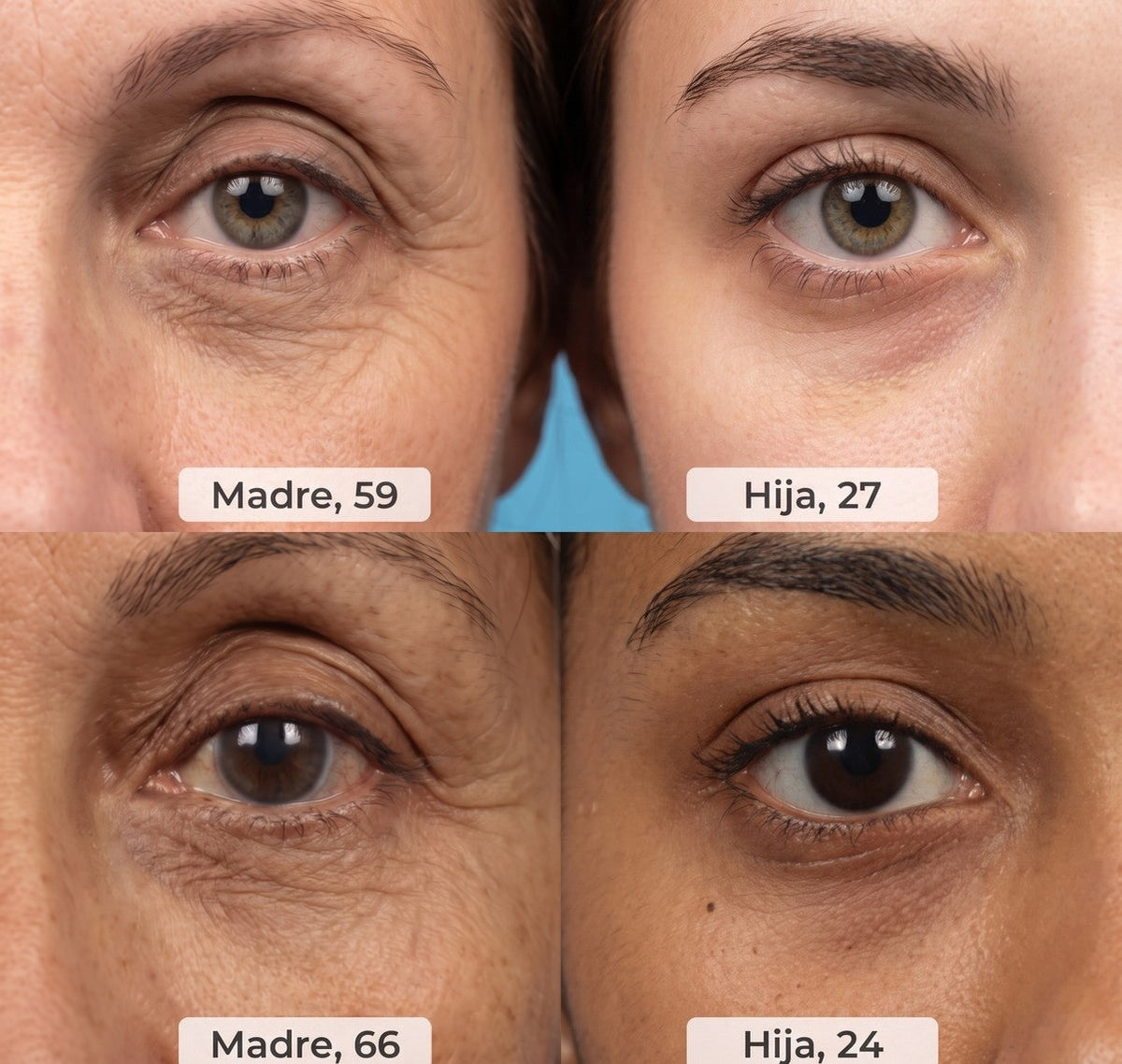 Madre e hija: contorno de ojos